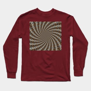 Ceramic tile shards spiral pattern Long Sleeve T-Shirt